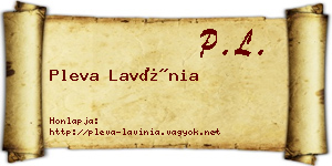 Pleva Lavínia névjegykártya
